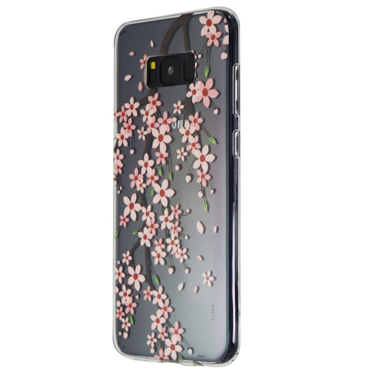 Flavr Flexbile Slim Case for Samsung Galaxy (S8+) - Clear/Pink Blossom Flowers Cell Phone - Cases, Covers & Skins Flavr    - Simple Cell Bulk Wholesale Pricing - USA Seller