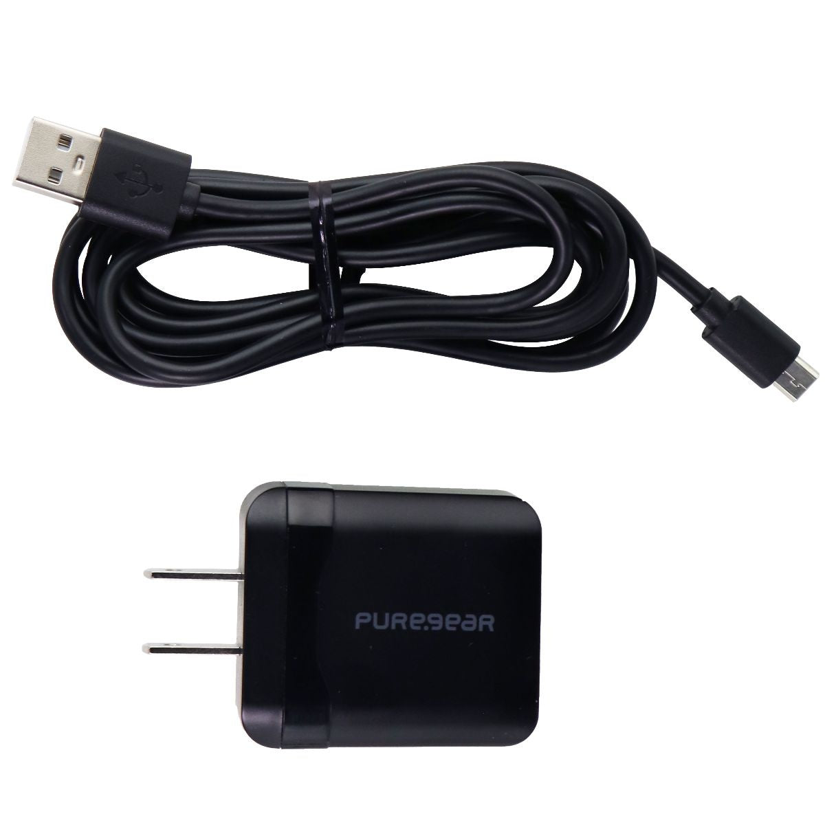 PureGear QC 3.0 (USB) Wall Charger and 5-ft Micro-USB Cable - Black Cell Phone - Chargers & Cradles PureGear    - Simple Cell Bulk Wholesale Pricing - USA Seller