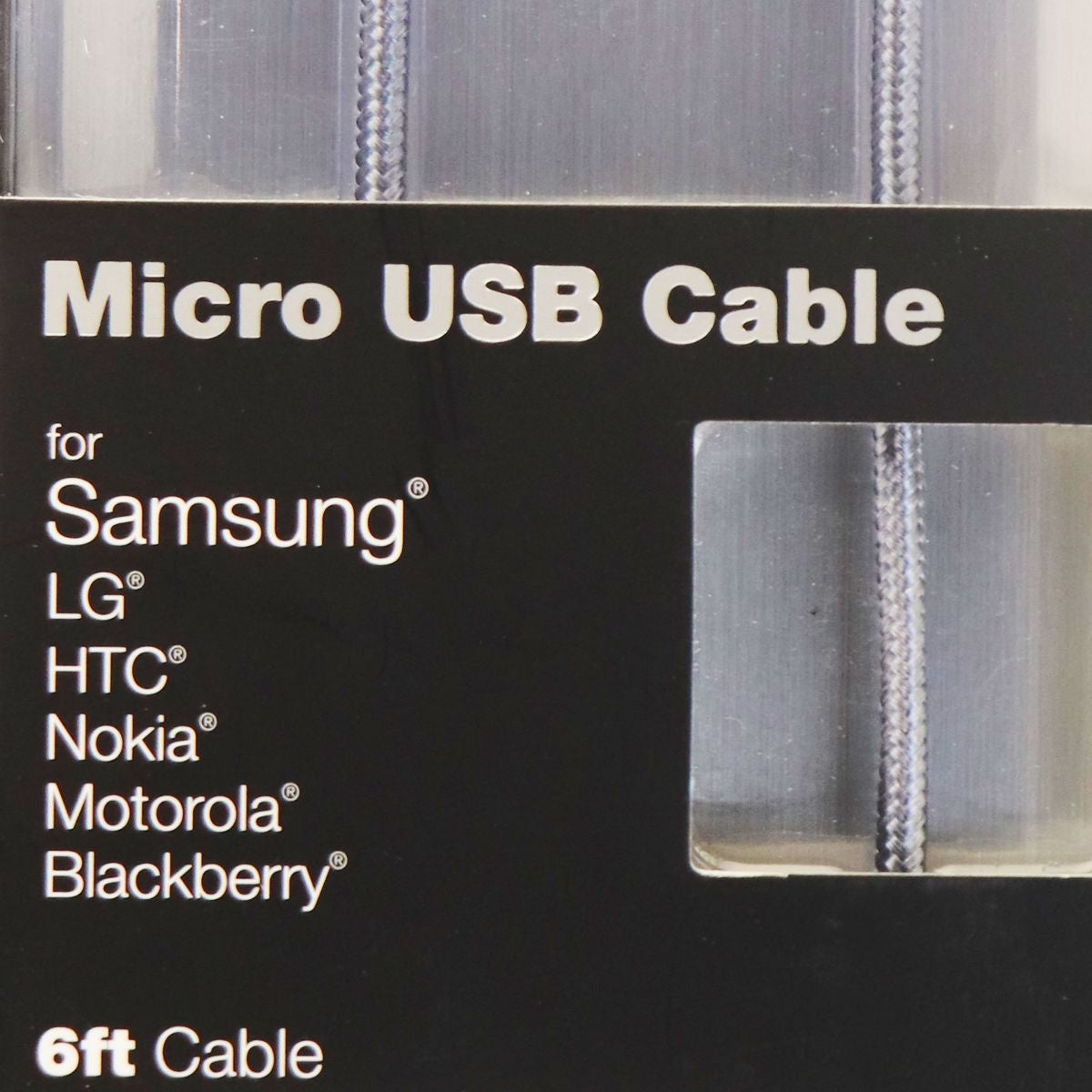 Just Wireless (JPA641IT) 6Ft Charge and Sync Cable for Micro USB Devices - Gray Cell Phone - Cables & Adapters Just Wireless    - Simple Cell Bulk Wholesale Pricing - USA Seller