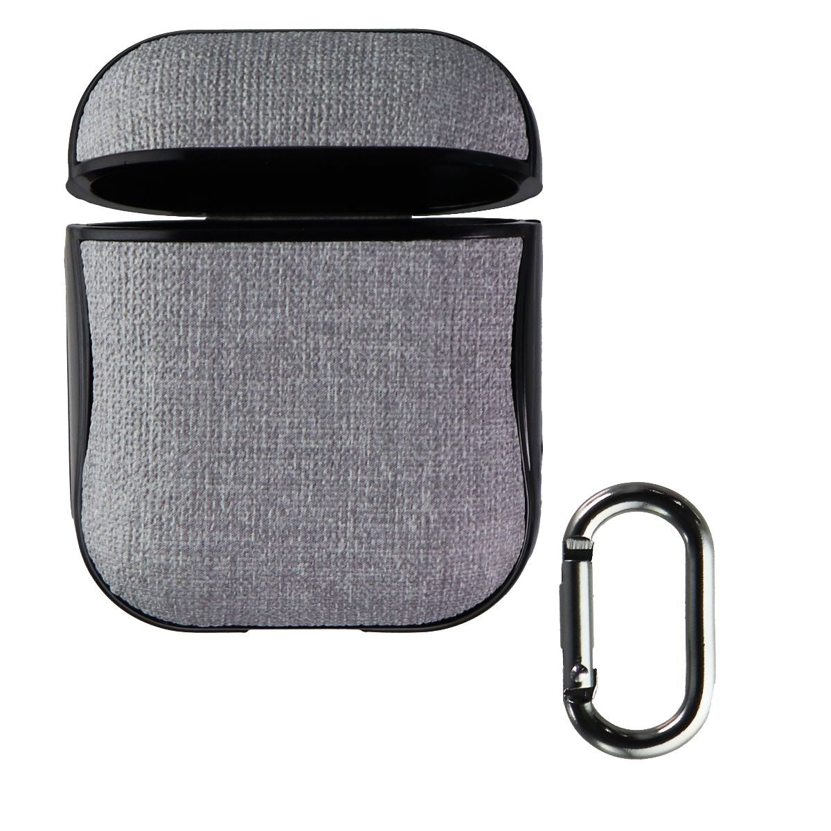 Key Hard Shell Case and Clip for Apple AirPods 1st and 2nd Gen - Gray/Black Cell Phone - Cases, Covers & Skins Key    - Simple Cell Bulk Wholesale Pricing - USA Seller