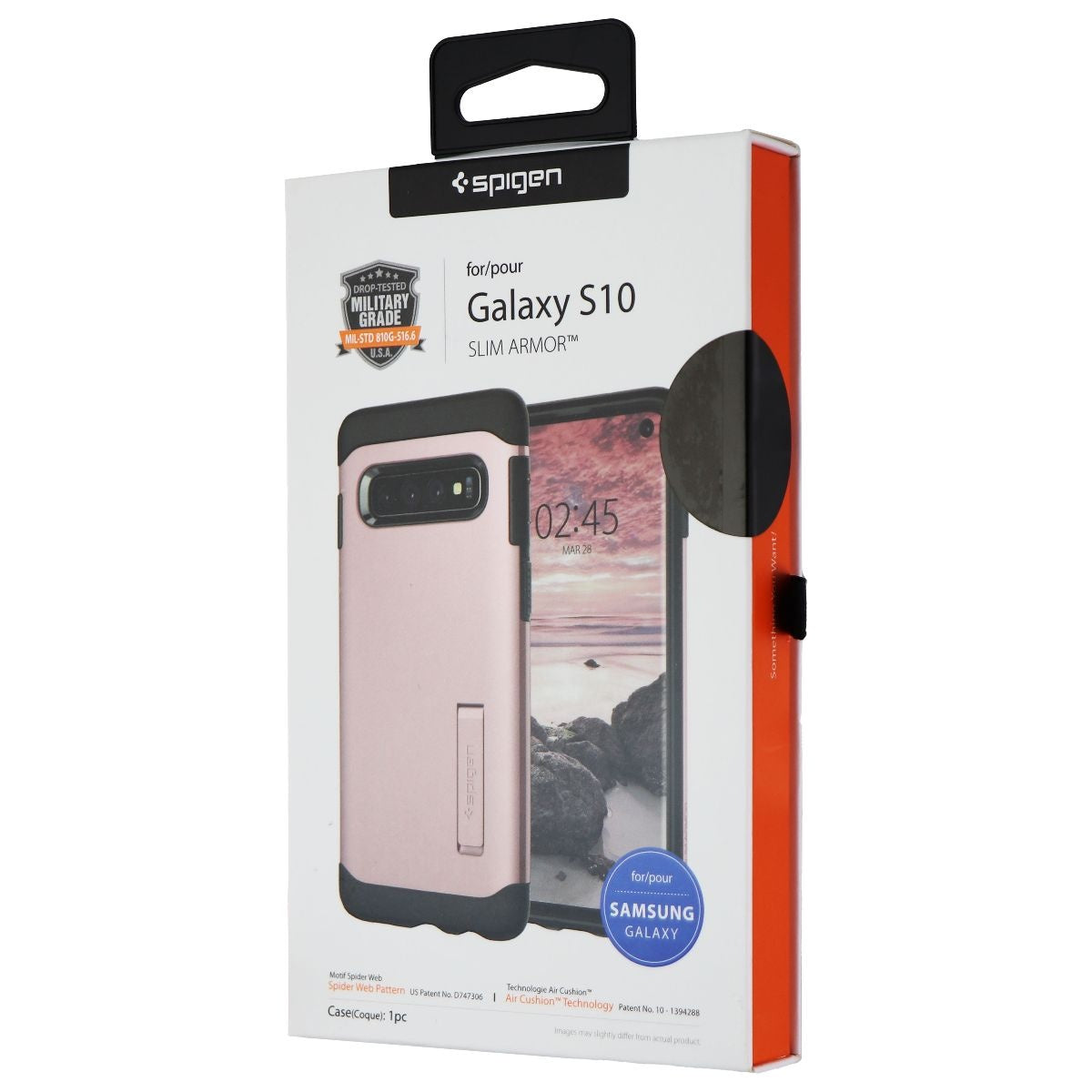 Spigen Slim Armor Series Case for Samsung Galaxy S10 - Rose Gold/Black Cell Phone - Cases, Covers & Skins Spigen    - Simple Cell Bulk Wholesale Pricing - USA Seller