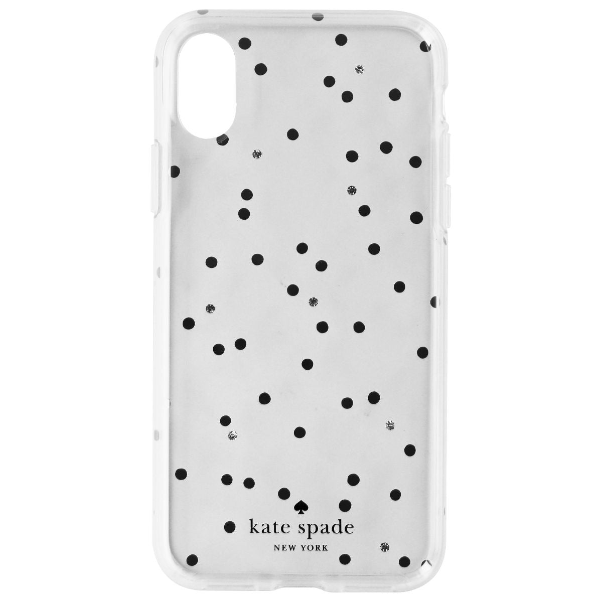 Kate Spade Flexible Hardshell Series Case for iPhone XS / X - Clear/Dots/Gems Cell Phone - Cases, Covers & Skins Kate Spade    - Simple Cell Bulk Wholesale Pricing - USA Seller