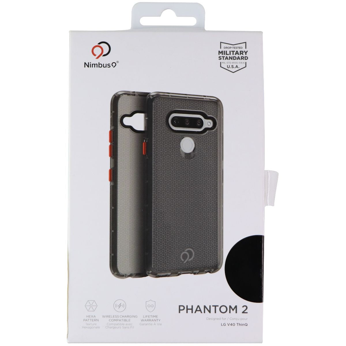 Nimbus9 Phantom 2 Phone Case for LG V40 ThinQ - Carbon / Clear Cell Phone - Cases, Covers & Skins Nimbus9    - Simple Cell Bulk Wholesale Pricing - USA Seller