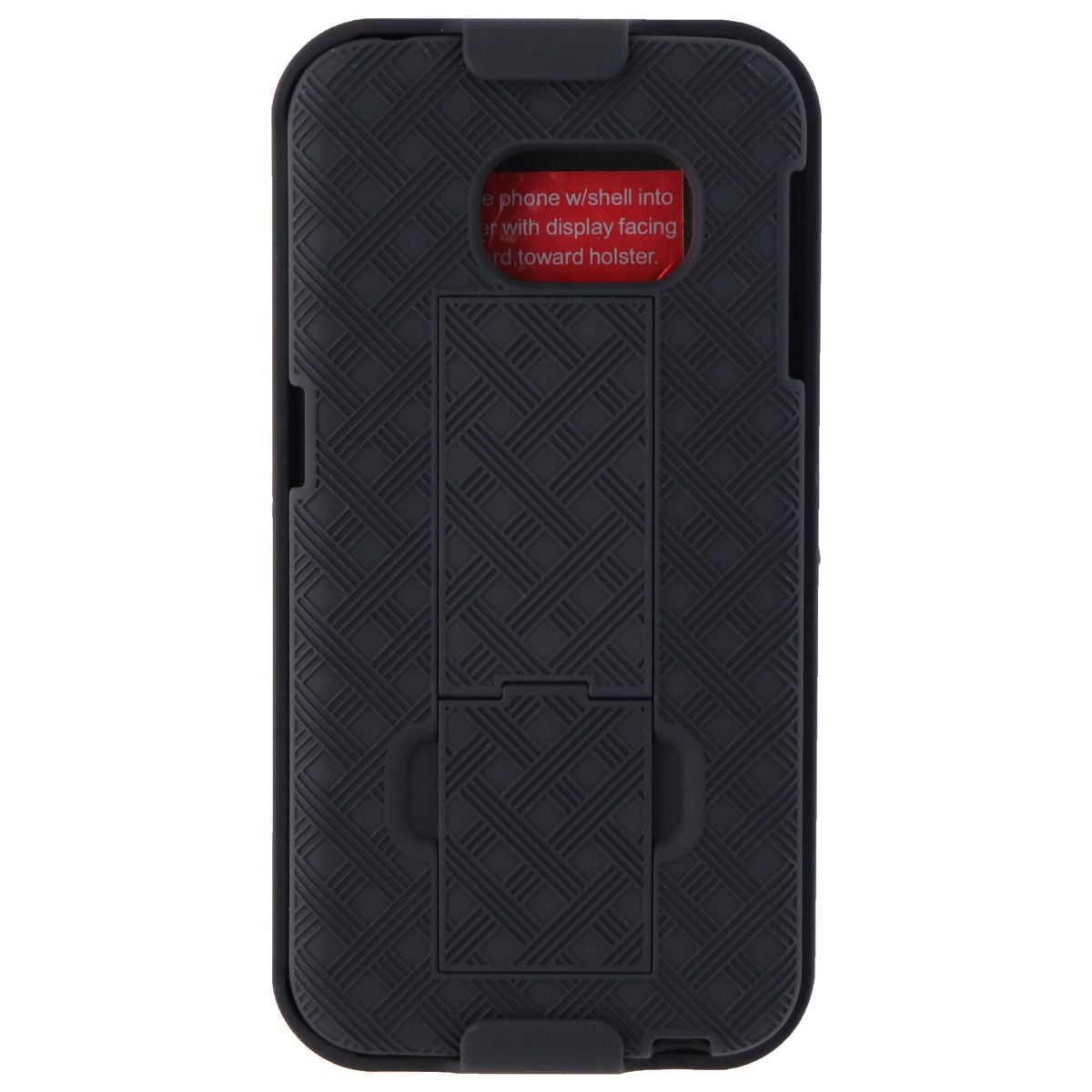 Verizon Shell Holster Combo Case w/ Kickstand for Samsung Galaxy S6 Edge - Black Cell Phone - Cases, Covers & Skins Verizon    - Simple Cell Bulk Wholesale Pricing - USA Seller