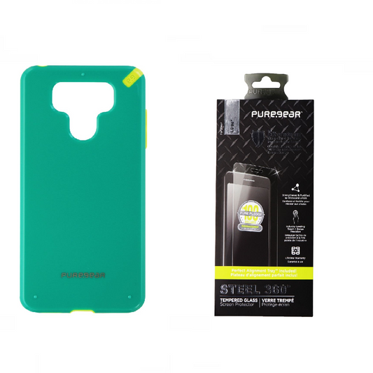 PureGear Green Slim Shell Case + Steel 360 Screen Protector KIT for LG G6 Cell Phone - Cases, Covers & Skins PureGear    - Simple Cell Bulk Wholesale Pricing - USA Seller