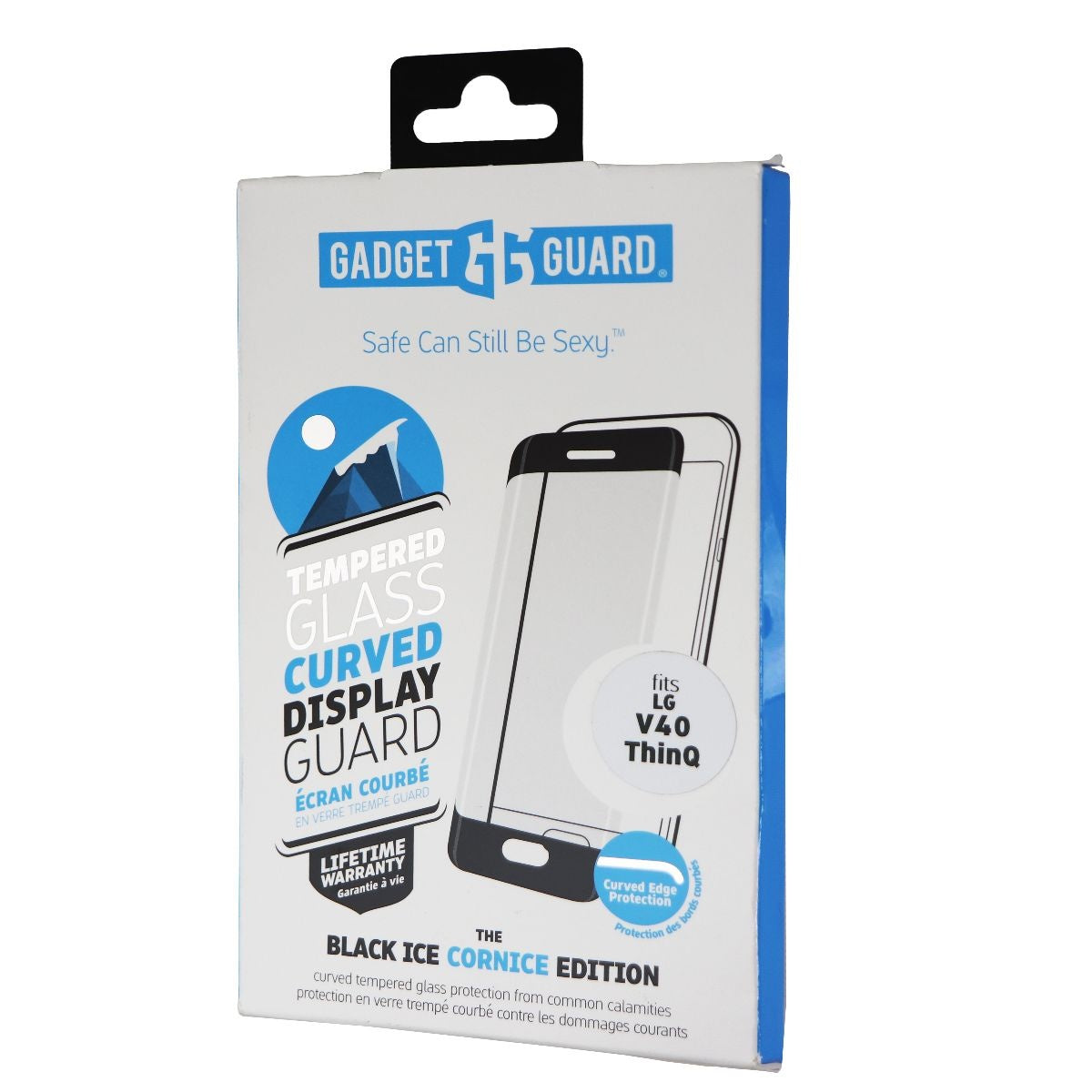 Gadget Guard Black Ice Cornice Curved Tempered Glass for LG V40 ThinQ - Clear Cell Phone - Screen Protectors Gadget Guard    - Simple Cell Bulk Wholesale Pricing - USA Seller