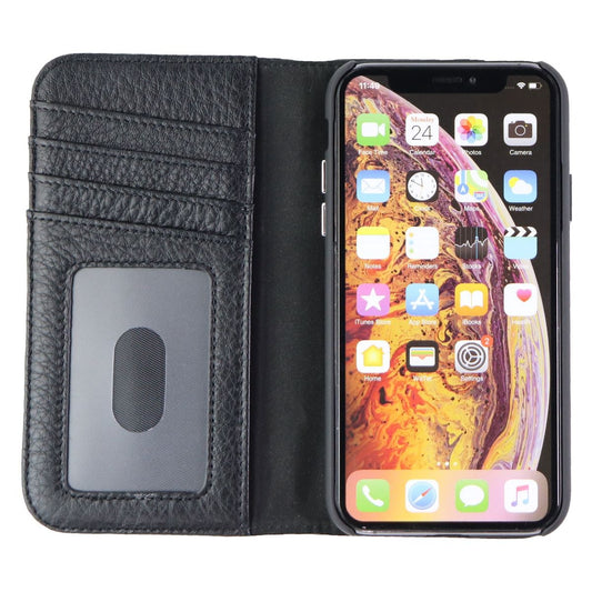 Case-Mate Wallet Folio Case for Apple iPhone XS and X - Fine Black Leather Cell Phone - Cases, Covers & Skins Case-Mate    - Simple Cell Bulk Wholesale Pricing - USA Seller