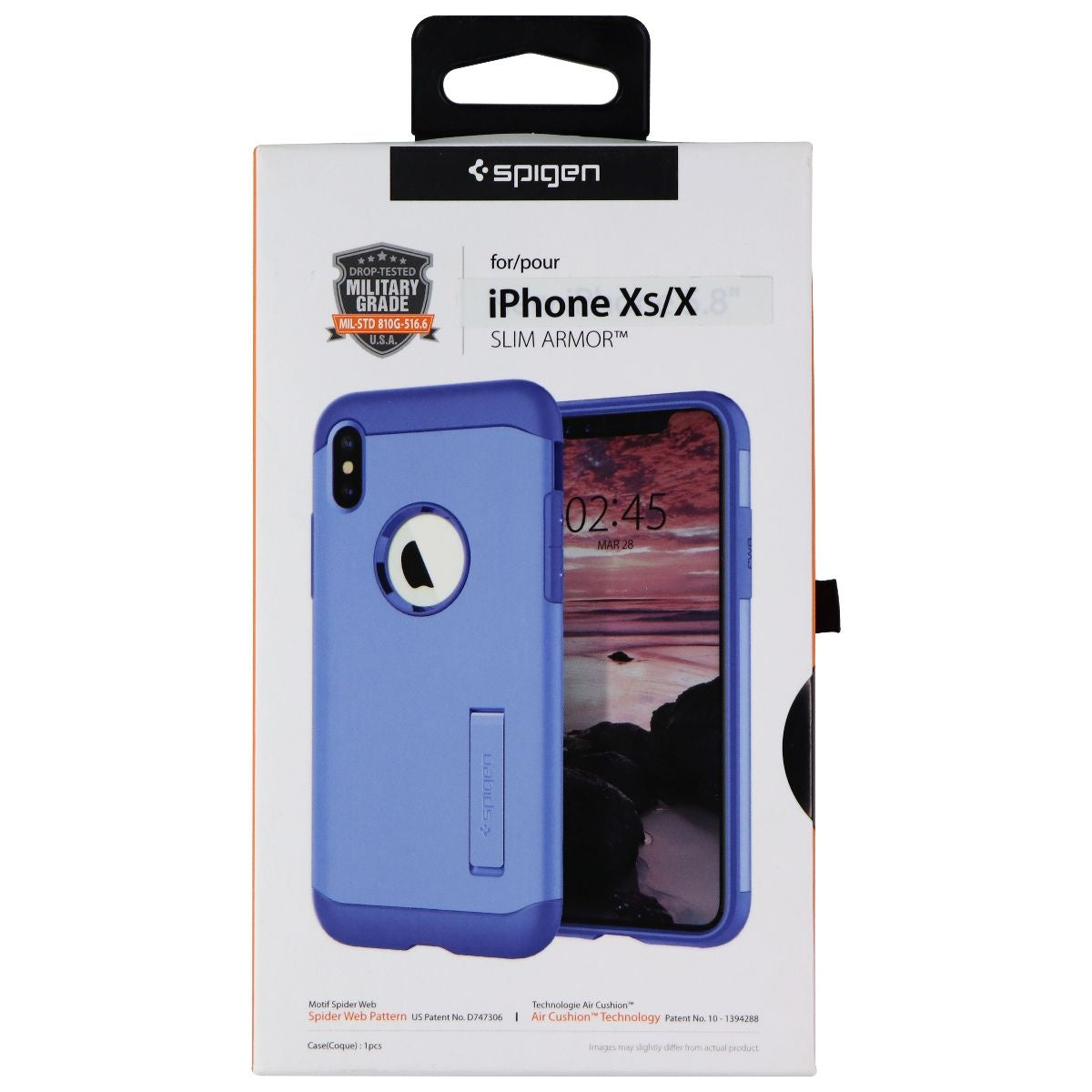 Spigen Slim Armor with Kickstand Case for Apple iPhone XS / iPhone X - Violet Cell Phone - Cases, Covers & Skins Spigen    - Simple Cell Bulk Wholesale Pricing - USA Seller
