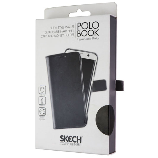 Skech Polo Book Wallet Cover for Samsung Galaxy S7 Edge - Black Cell Phone - Cases, Covers & Skins Skech    - Simple Cell Bulk Wholesale Pricing - USA Seller
