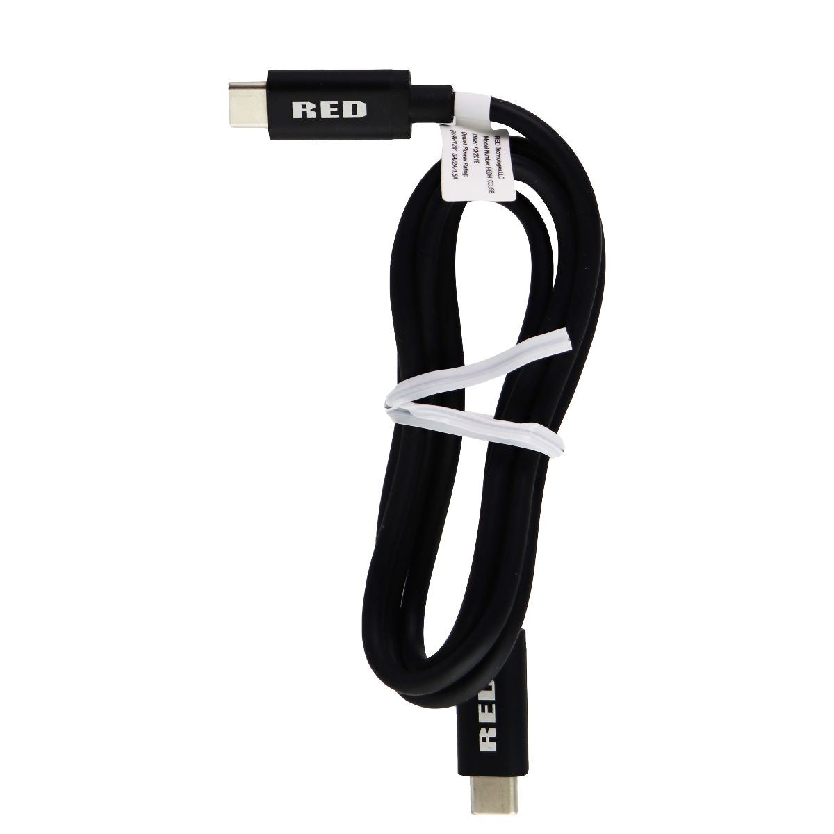 RED Technologies (REDH1CCUSB) 3.3Ft Fast USB-C to USB-C Cable - Black Cell Phone - Cables & Adapters RED Technologies    - Simple Cell Bulk Wholesale Pricing - USA Seller