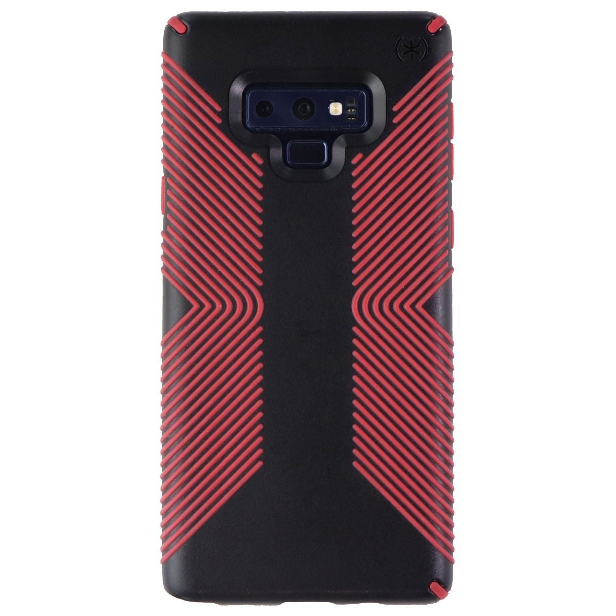 Speck Presidio Grip Series Case for Samsung Galaxy Note 9 - Black/Dark Poppy Red Cell Phone - Cases, Covers & Skins Speck    - Simple Cell Bulk Wholesale Pricing - USA Seller