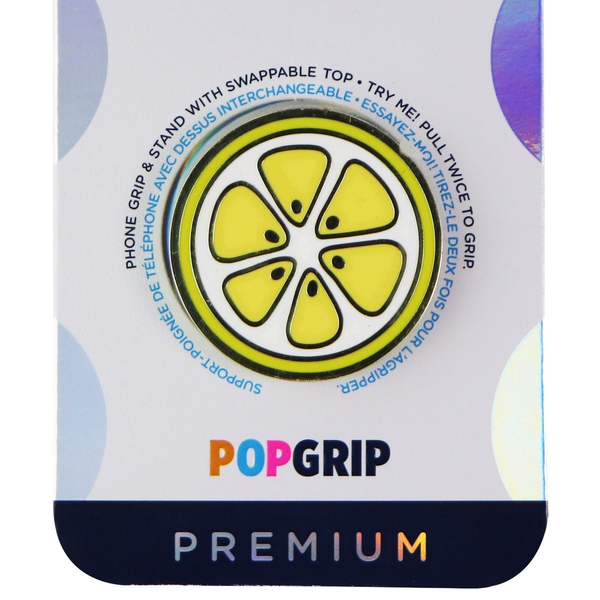 PopSockets PopGrip with Swappable Top for Phones & Tablets - Enamel Lemon Slice Cell Phone - Mounts & Holders PopSockets    - Simple Cell Bulk Wholesale Pricing - USA Seller