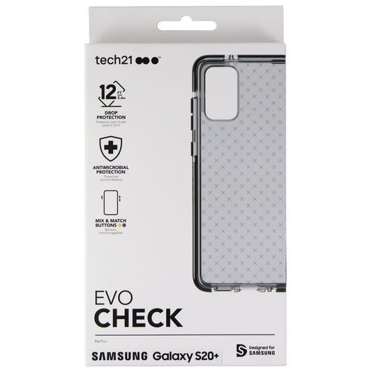 Tech21 Evo Check Series Gel Case for Samsung Galaxy S20+ (Plus) 5G- Smokey Black Cell Phone - Cases, Covers & Skins Tech21    - Simple Cell Bulk Wholesale Pricing - USA Seller