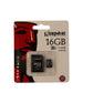 Kingston Digital 16GB microSDHC Class 10 UHS-I 45MB/s Read Card with SD Adapter Cell Phone - Memory Cards Kingston    - Simple Cell Bulk Wholesale Pricing - USA Seller