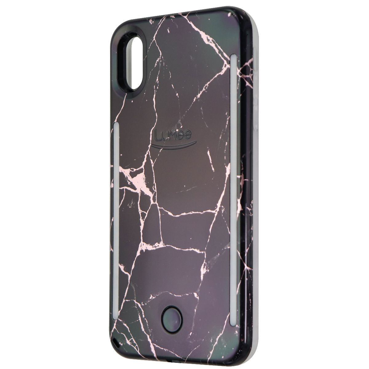 LuMee Duo Instafame LED Selfie Case for iPhone Xs Max - Black/Rose Marble Cell Phone - Cases, Covers & Skins LuMee    - Simple Cell Bulk Wholesale Pricing - USA Seller