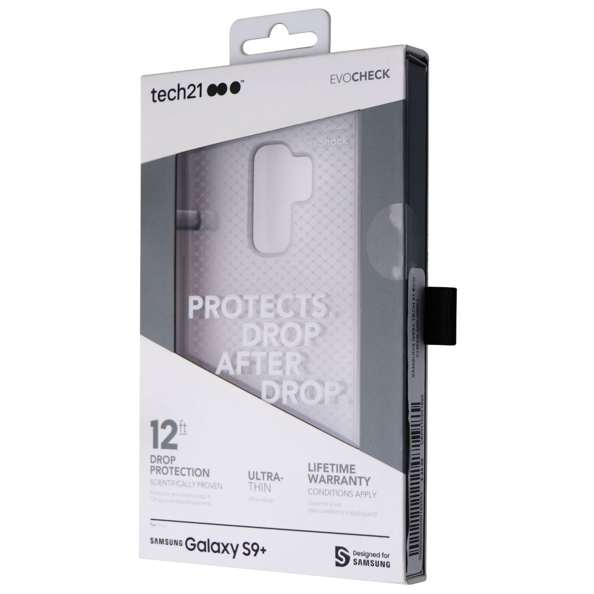 Tech21 Evo Check Series Case for Samsung Galaxy S9+ (Plus Model) - Mid-Gray Cell Phone - Cases, Covers & Skins Tech21    - Simple Cell Bulk Wholesale Pricing - USA Seller