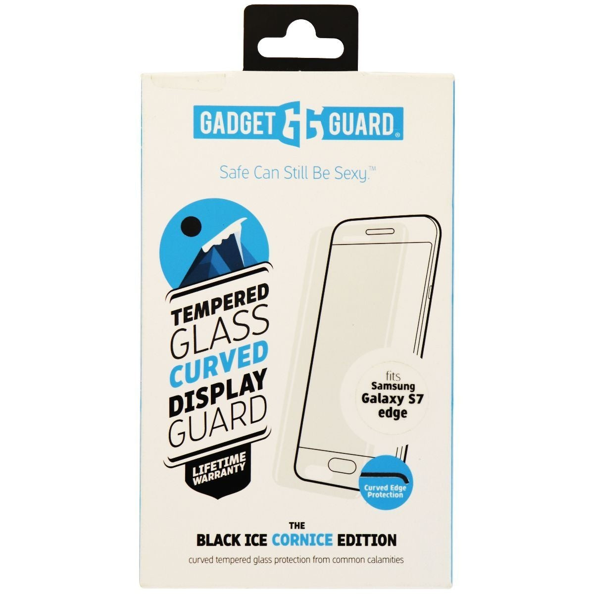 Gadget Guard Black Ice Cornice Ed Tempered Glass Screen Guard For Galaxy S7 Edge Cell Phone - Screen Protectors Gadget Guard    - Simple Cell Bulk Wholesale Pricing - USA Seller