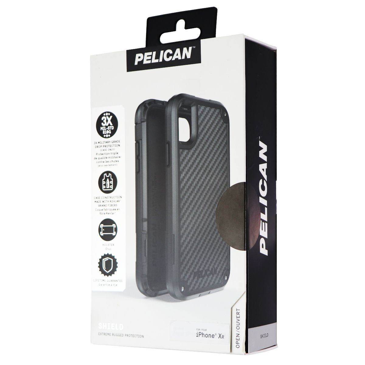 Pelican Shield Series Case and Holster for Apple iPhone XR Smartphones - Black Cell Phone - Cases, Covers & Skins Pelican    - Simple Cell Bulk Wholesale Pricing - USA Seller