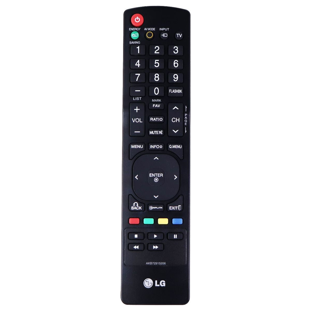 LG Remote Control (AKB72915206) for Select LG TVs - Black TV, Video & Audio Accessories - Remote Controls LG    - Simple Cell Bulk Wholesale Pricing - USA Seller