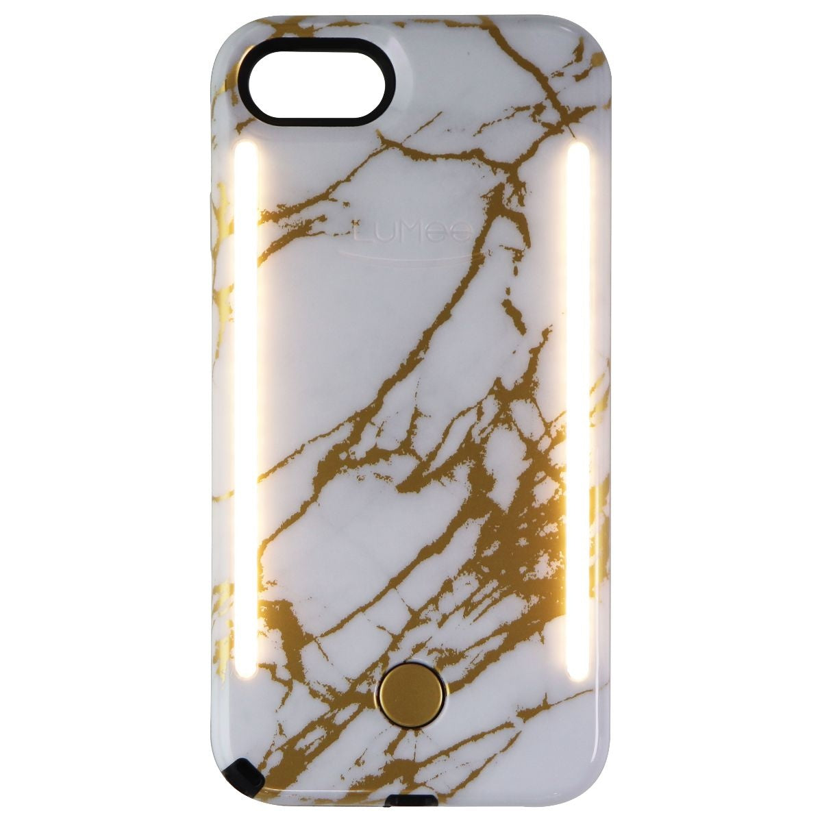 LuMee Duo Selfie LED Case for Apple iPhone SE (2nd Gen) / 8/7/6s  - White/Gold Cell Phone - Cases, Covers & Skins LuMee    - Simple Cell Bulk Wholesale Pricing - USA Seller