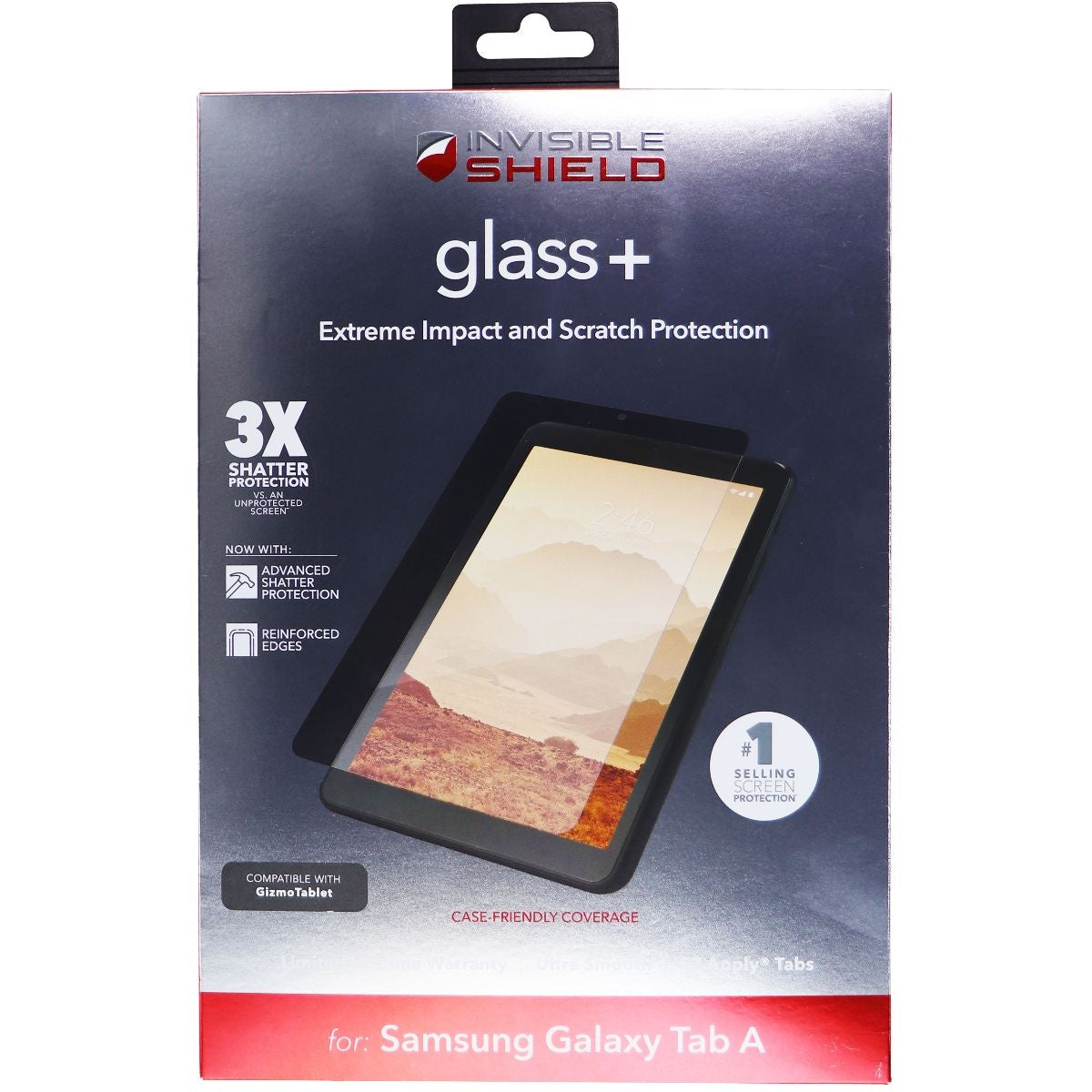 ZAGG (Glass+) Tempered Glass for Galaxy Tab A (8.0-inch, 2018) and GizmoTablet Cell Phone - Screen Protectors Zagg    - Simple Cell Bulk Wholesale Pricing - USA Seller