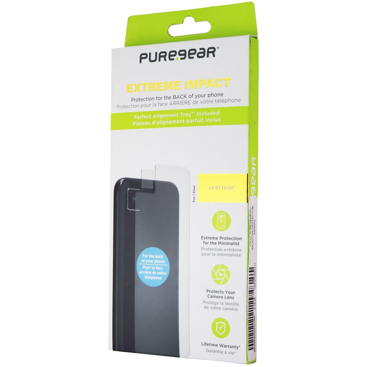 PureGear Extreme Impact Back of The Phone Protector for LG G7 ThinQ - Clear Smart Watch Accessories - Screen Protectors PureGear    - Simple Cell Bulk Wholesale Pricing - USA Seller