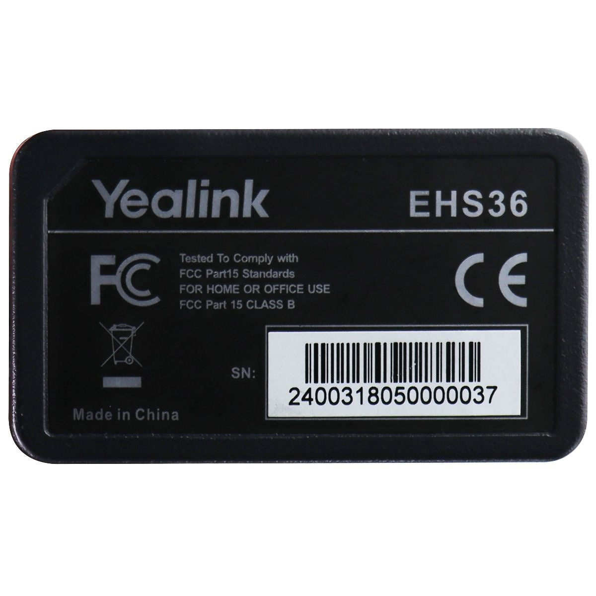 Yealink (EHS36) Wireless Headset  Adapter - Black Cell Phone - Cables & Adapters Yealink    - Simple Cell Bulk Wholesale Pricing - USA Seller