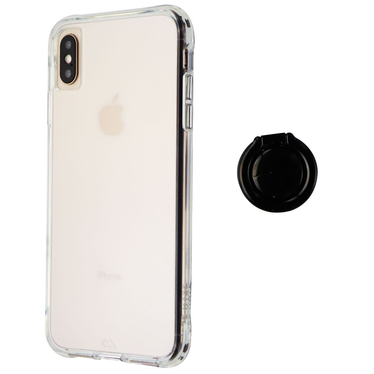 Case-Mate Tough Series Hard Case with Finger Loop Ring for iPhone XS Max - Clear Cell Phone - Cases, Covers & Skins Case-Mate    - Simple Cell Bulk Wholesale Pricing - USA Seller