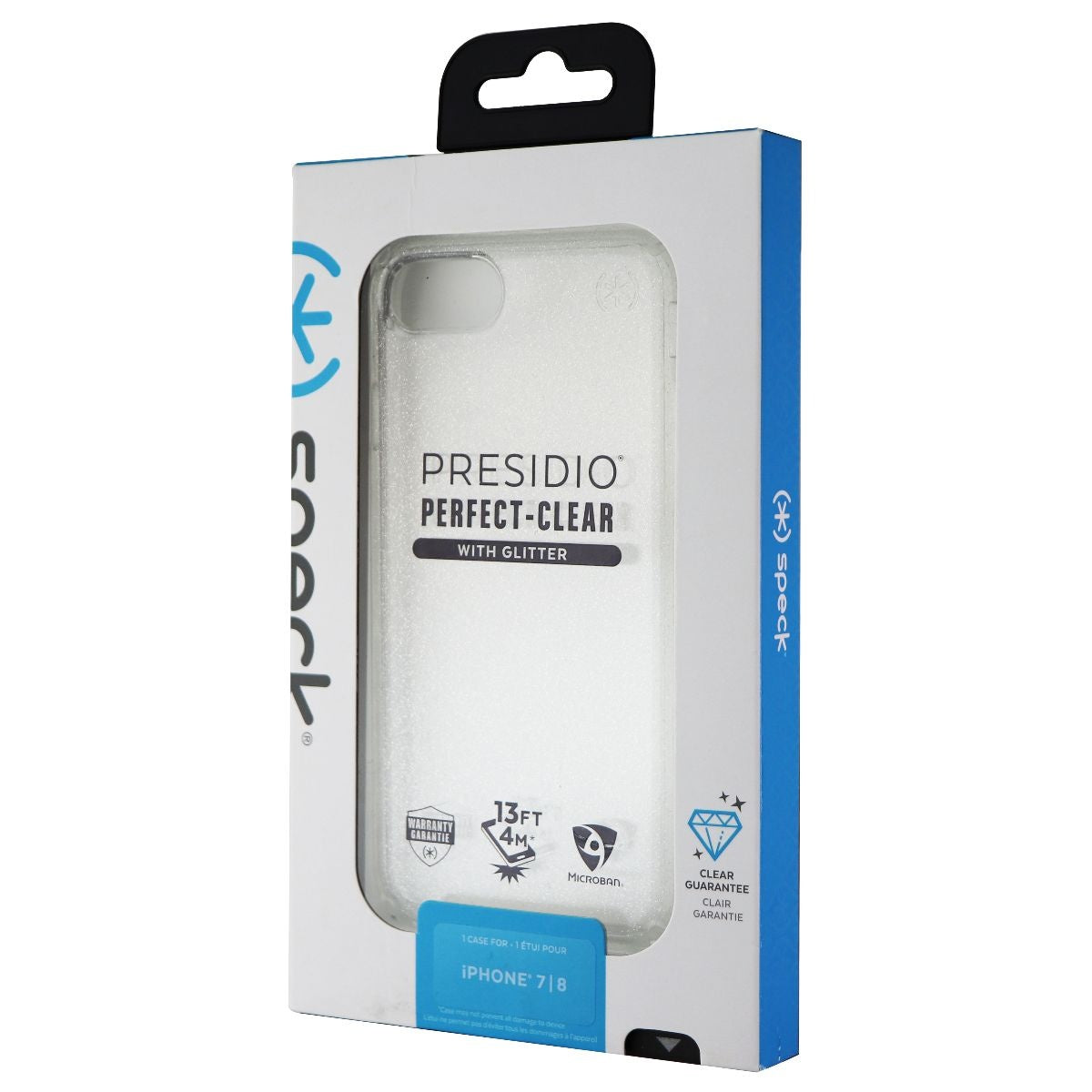 Speck Presidio Perfect-Clear Case for iPhone SE (2nd Gen) & 8/7 - Clear/Glitter Cell Phone - Cases, Covers & Skins Speck    - Simple Cell Bulk Wholesale Pricing - USA Seller