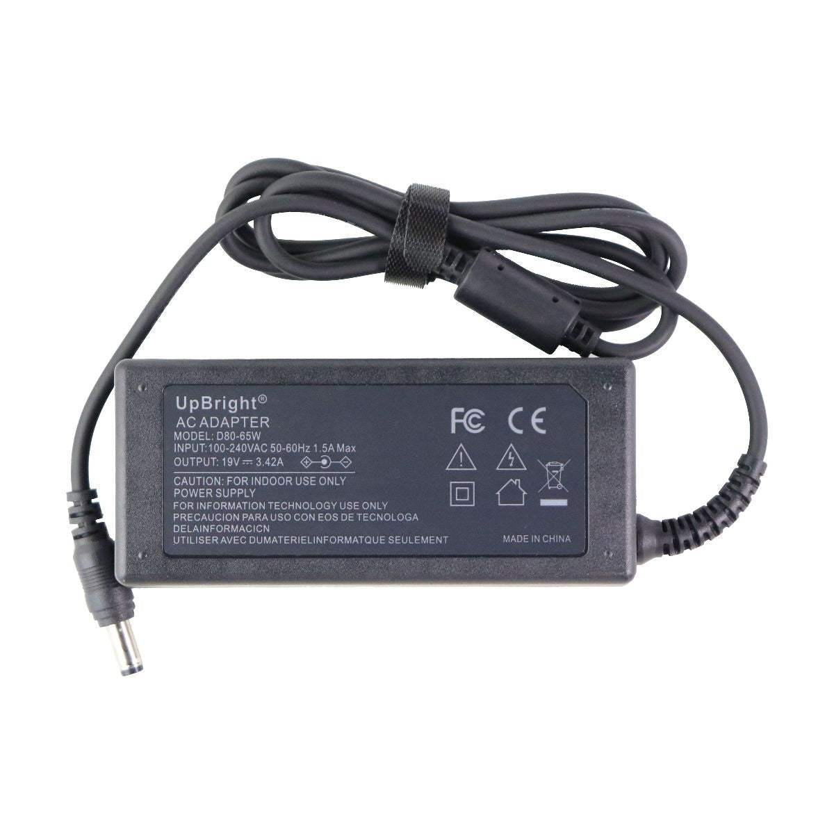 UpBright AC Wall Adapter (D80-65W) 19V/3.42A - Black Multipurpose Batteries & Power - Multipurpose AC to DC Adapters UpBright    - Simple Cell Bulk Wholesale Pricing - USA Seller