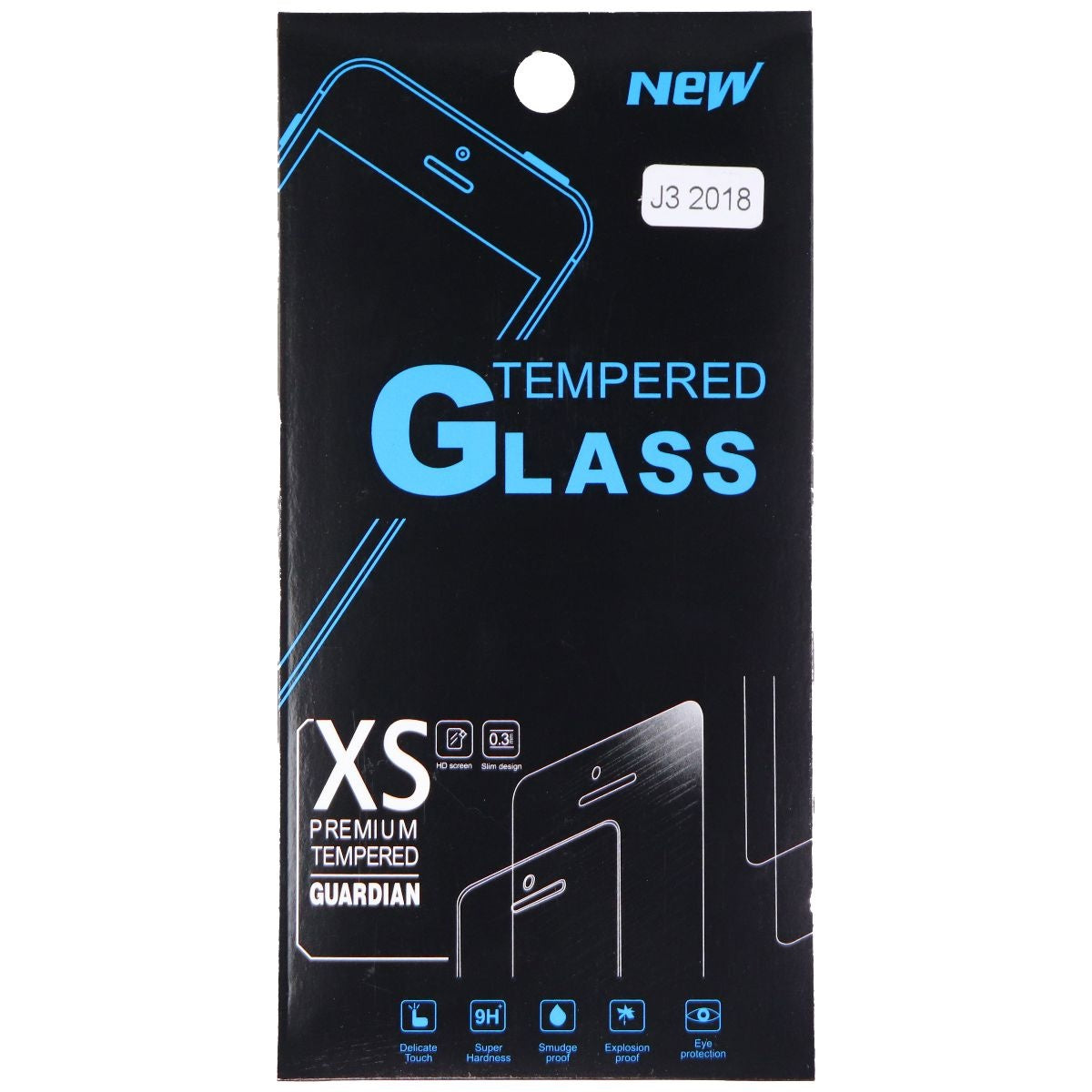 Premium Tempered Glass Screen Protector for Samsung Galaxy J3 (2018) - Clear Cell Phone - Screen Protectors Unbranded    - Simple Cell Bulk Wholesale Pricing - USA Seller