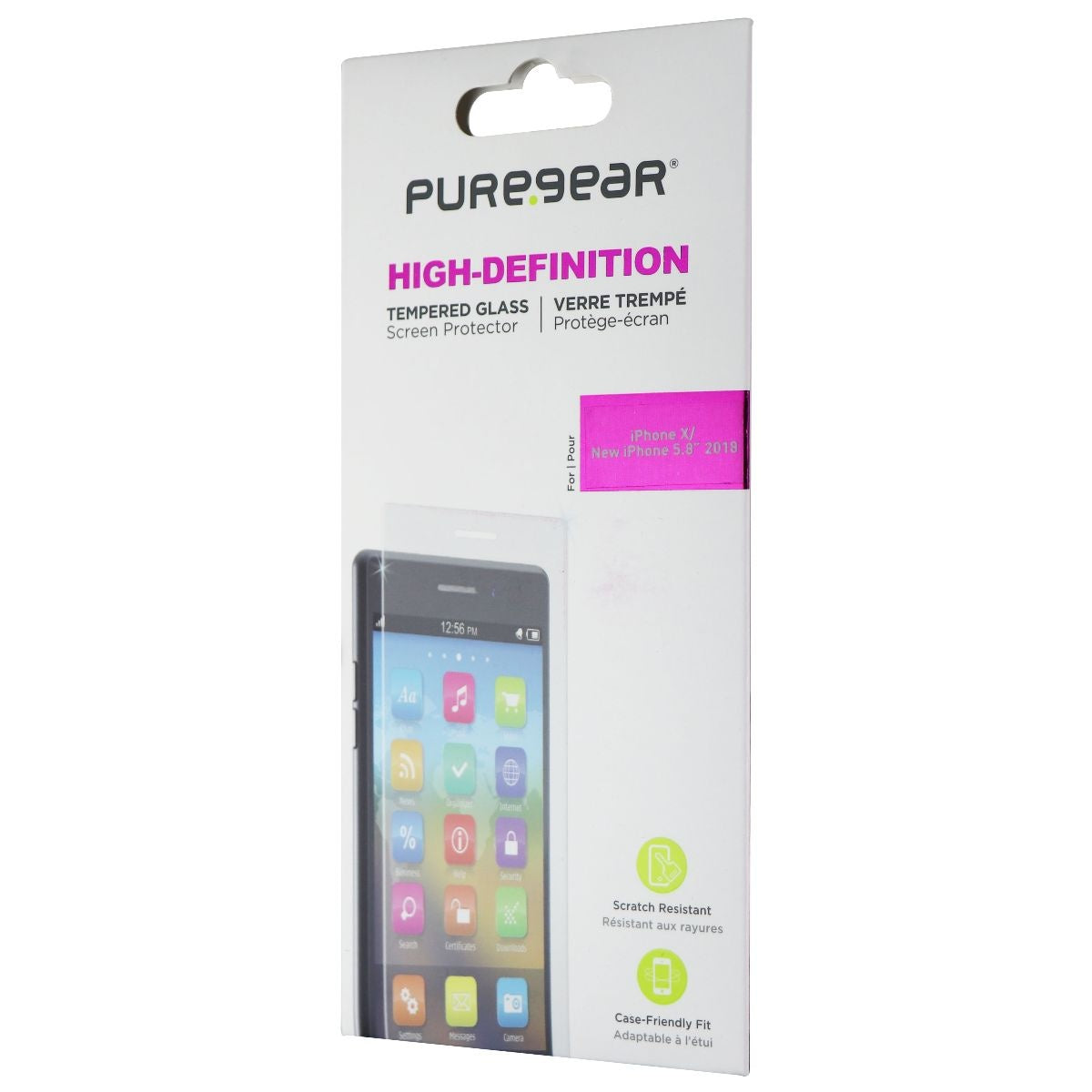 PureGear HD Tempered Glass Screen Protector for Apple iPhone Xs/X - Clear Cell Phone - Screen Protectors PureGear    - Simple Cell Bulk Wholesale Pricing - USA Seller