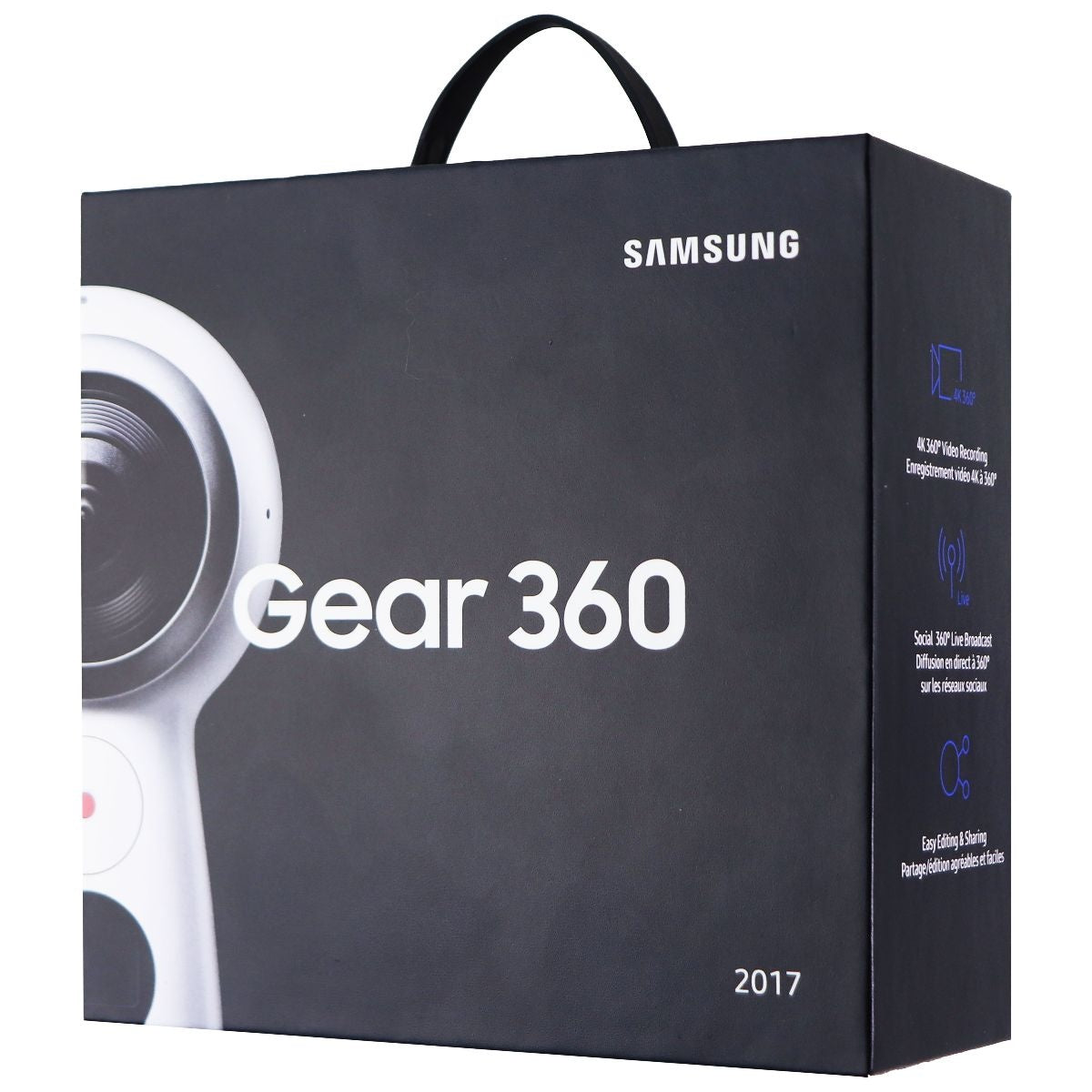 Samsung Gear 360 (2017) Real 360 4K VR Camera Camcorder - White Digital Camera - Digital & DSLR Cameras Samsung    - Simple Cell Bulk Wholesale Pricing - USA Seller