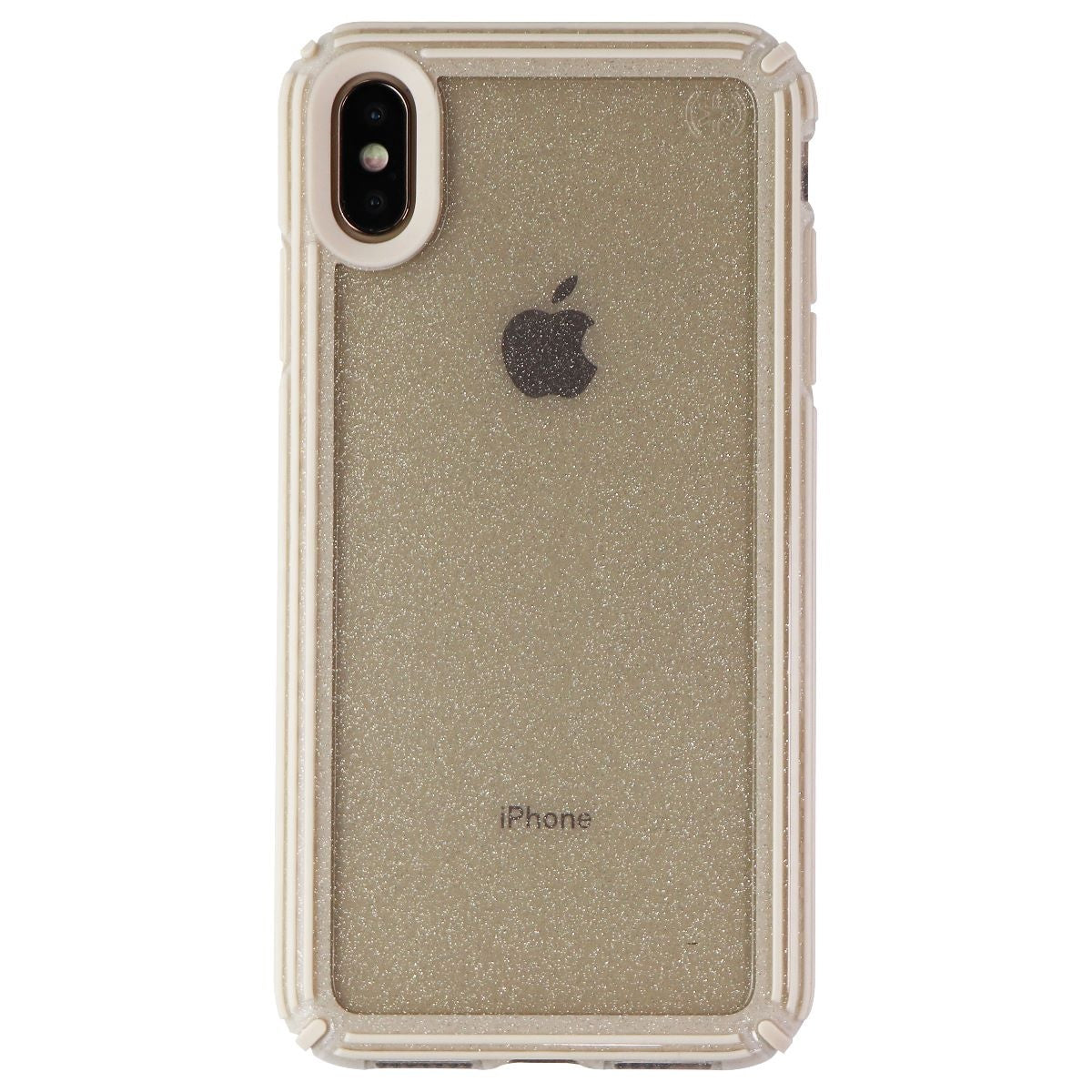 Speck Presidio V-GRIP Case for Apple iPhone XS Max - Gold Glitter/Calfskin Brown Cell Phone - Cases, Covers & Skins Speck    - Simple Cell Bulk Wholesale Pricing - USA Seller