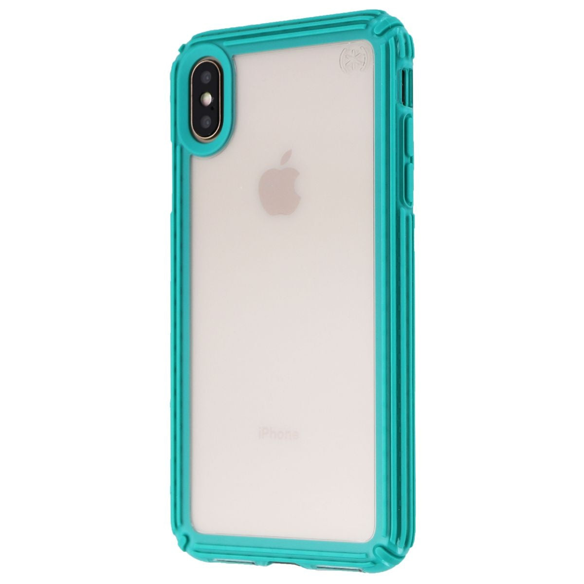 Speck Presidio V-GRIP Series Case for Apple iPhone XS Max - Clear/Caribbean Blue Cell Phone - Cases, Covers & Skins Speck    - Simple Cell Bulk Wholesale Pricing - USA Seller