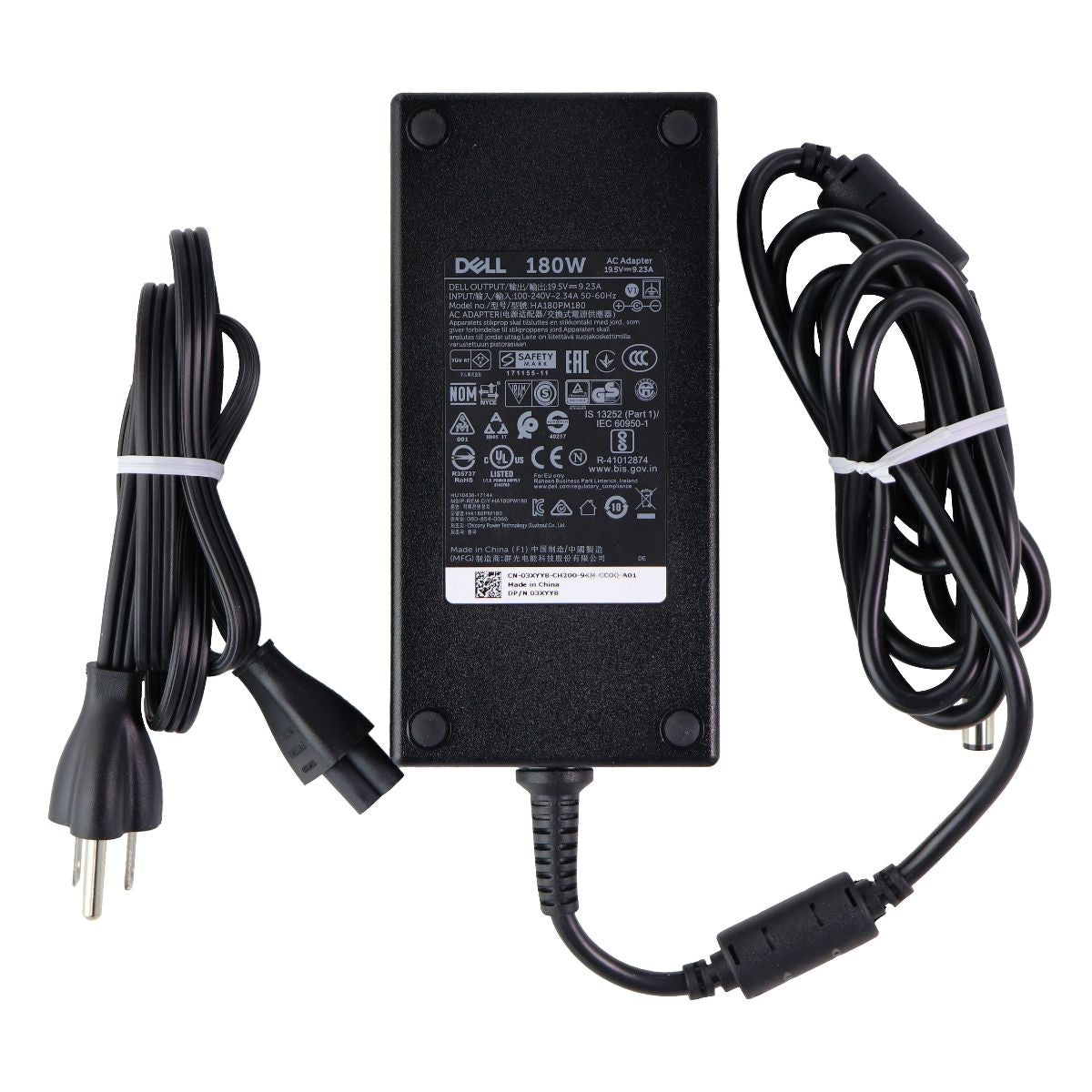 Dell OEM 180W AC Power Adapter - Black (HA180PM180) Computer Accessories - Laptop Power Adapters/Chargers Dell    - Simple Cell Bulk Wholesale Pricing - USA Seller