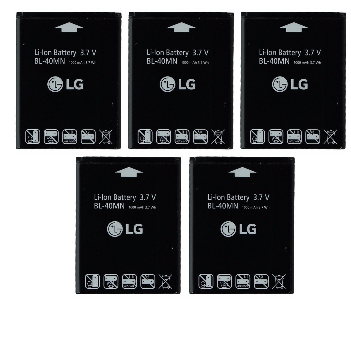 KIT 5x LG BL-40MN 1000 mAh Replacement Battery for Xpression C395/Freedom UN272 Cell Phone - Batteries LG    - Simple Cell Bulk Wholesale Pricing - USA Seller