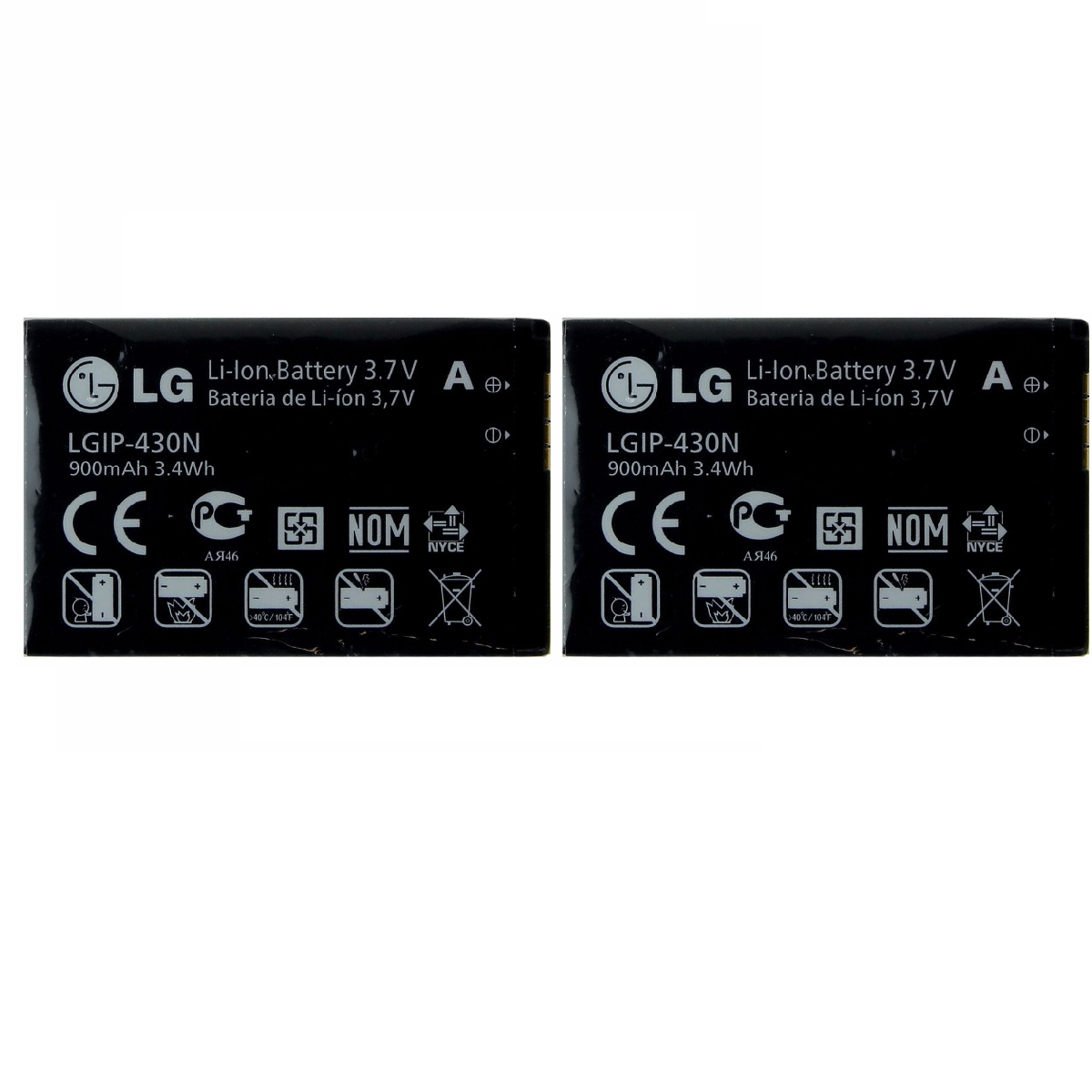 KIT 2x LG LGIP-430N 900 mAh Replacement Battery for LG LX290 Cell Phone - Batteries LG    - Simple Cell Bulk Wholesale Pricing - USA Seller