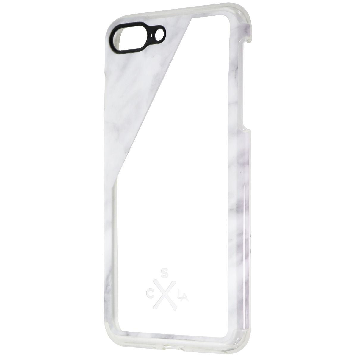 Candywirez Snap Case for iPhone 8 Plus/7 Plus - White Marble Slant/Clear Cell Phone - Cases, Covers & Skins Candywirez    - Simple Cell Bulk Wholesale Pricing - USA Seller