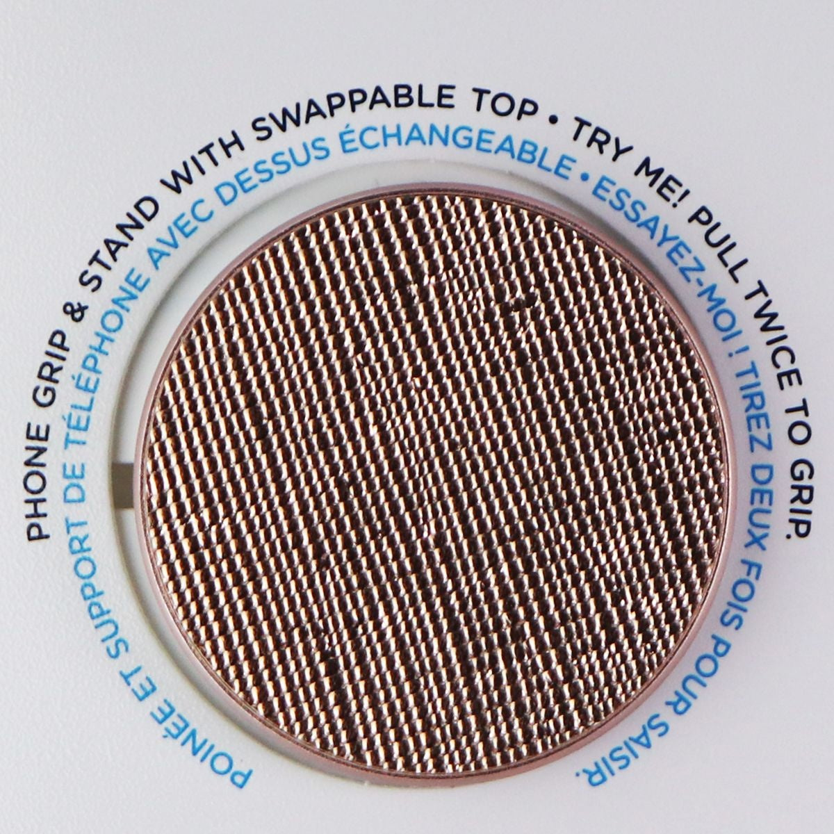 Popsocket PopGrip Swappable Series Phone Grip And Stand - Saffiano Rose Gold Cell Phone - Mounts & Holders PopSockets    - Simple Cell Bulk Wholesale Pricing - USA Seller