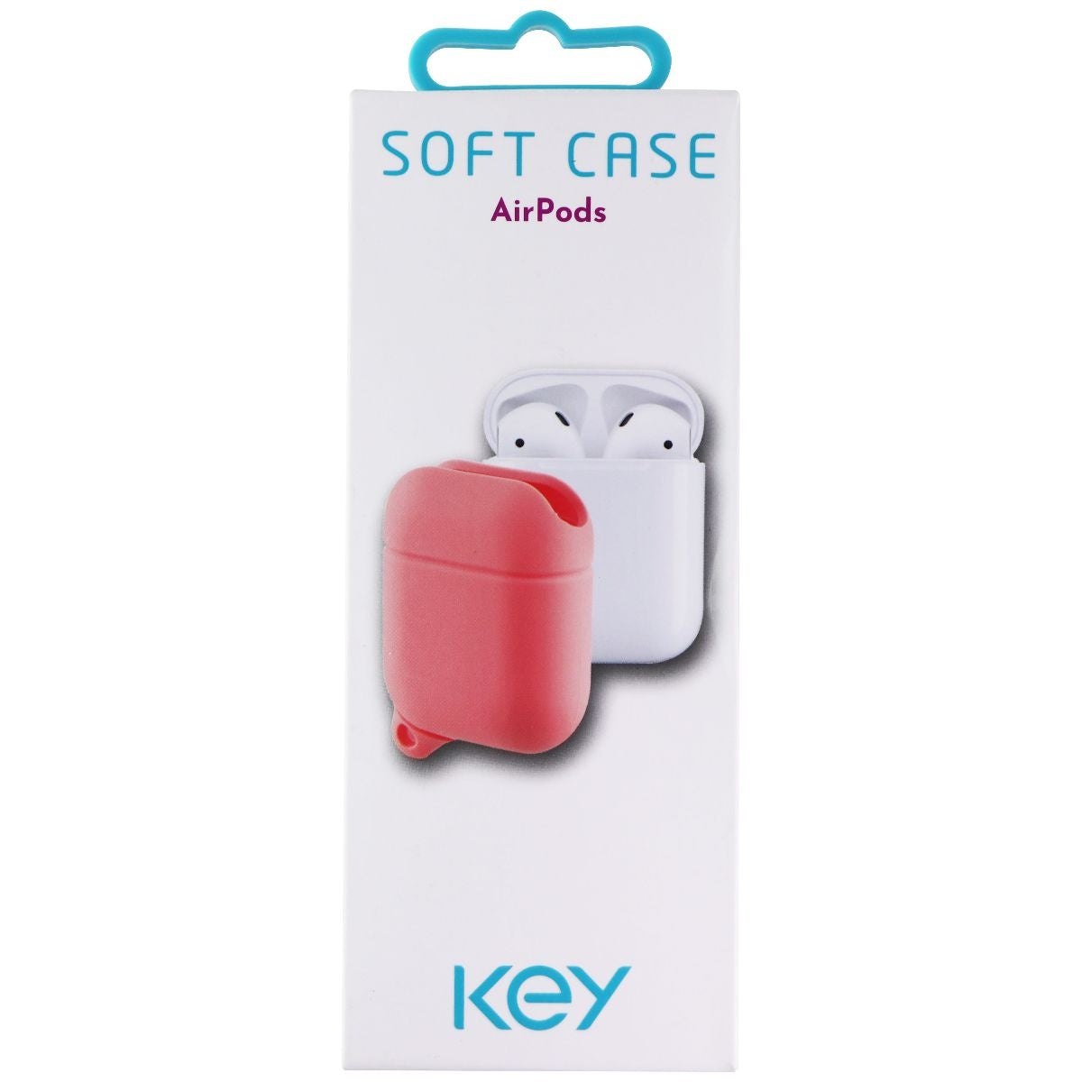 Key Silicone Soft Case with Clip for Apple AirPods 1st and 2nd Gen - Pink iPod, Audio Player Accessories - Cases, Covers & Skins Key - Simple Cell Bulk Wholesale Pricing - USA Seller
