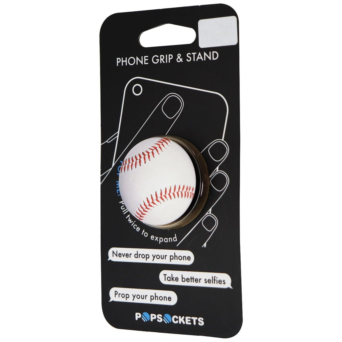 PopSockets Collapsible Grip & Stand for Phones and Tablets - Baseball Cell Phone - Mounts & Holders PopSockets    - Simple Cell Bulk Wholesale Pricing - USA Seller