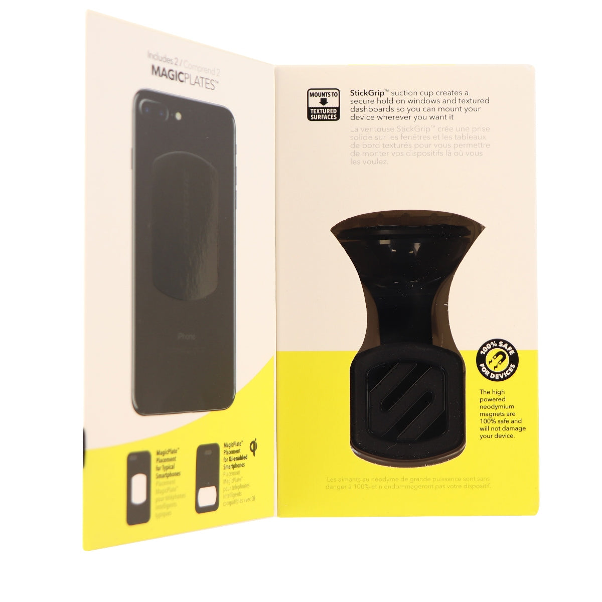 Scosche MagicMount Suction Magnet Mount for Mobile Devices - Black Cell Phone - Mounts & Holders Scosche    - Simple Cell Bulk Wholesale Pricing - USA Seller