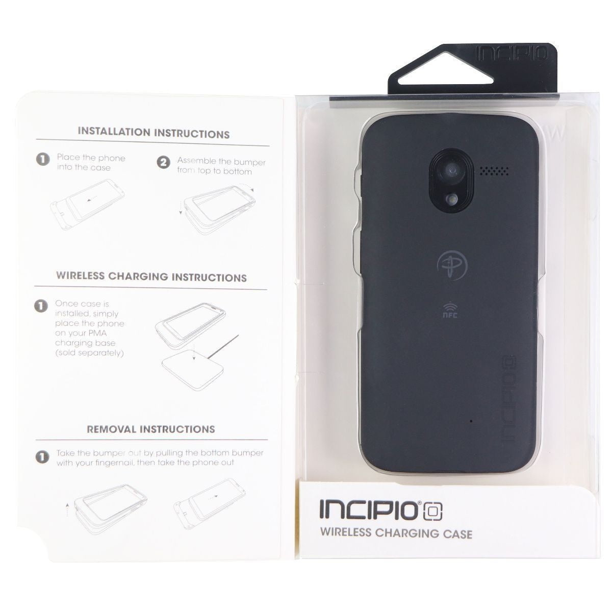 Incipio Wireless PMA Charging Case for Motorola Moto X - Black Cell Phone - Cases, Covers & Skins Incipio    - Simple Cell Bulk Wholesale Pricing - USA Seller