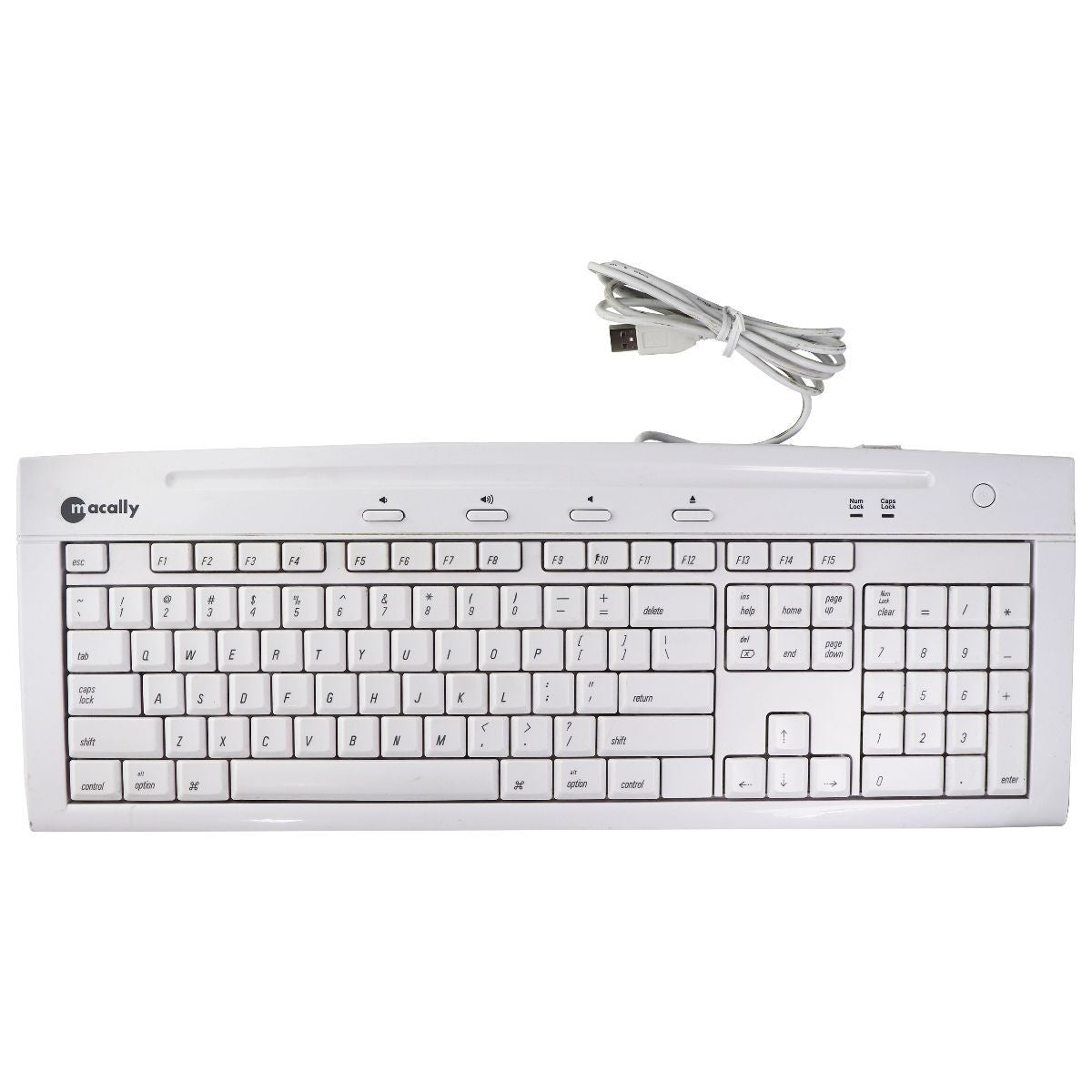 Macally Full Size USB 2.0 Universal Computer Keyboard - White (IKEYSLIM) Gaming/Console - Keyboards & Keypads Macally    - Simple Cell Bulk Wholesale Pricing - USA Seller
