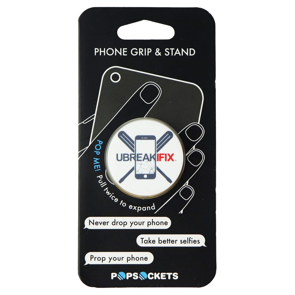 PopSockets Phone Grip with Expanding Kickstand - UBREAKIFIX Logo Cell Phone - Mounts & Holders PopSockets    - Simple Cell Bulk Wholesale Pricing - USA Seller