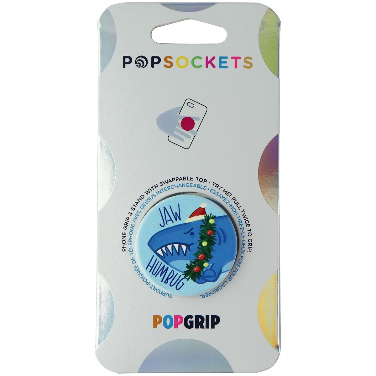 PopSocket PopGrip Swappable Phone Grip and Stand - Jaw Humbug/Shark Cell Phone - Mounts & Holders PopSockets    - Simple Cell Bulk Wholesale Pricing - USA Seller