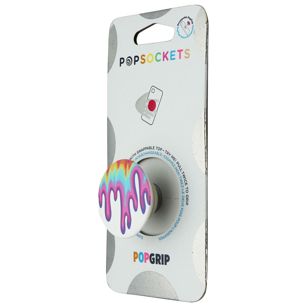 PopSockets PopGrip Expanding Stand and Grip with Swappable Top - Rainbow Melt Cell Phone - Mounts & Holders PopSockets    - Simple Cell Bulk Wholesale Pricing - USA Seller
