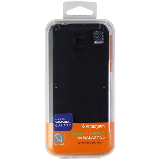 Spigen Neo Hybrid Series Case for Samsung Galaxy S5 - Black / Satin Silver Cell Phone - Cases, Covers & Skins Spigen    - Simple Cell Bulk Wholesale Pricing - USA Seller