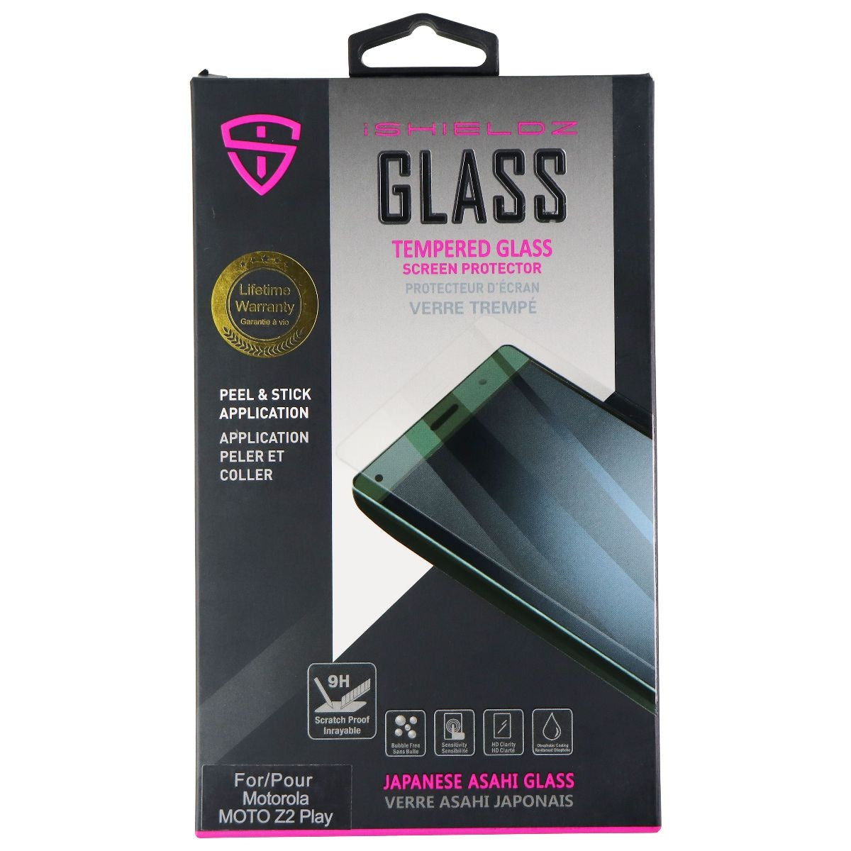 iShieldz Asahi Tempered Glass Screen Protector for Motorola Moto Z2 Play - Clear Cell Phone - Screen Protectors iShieldz    - Simple Cell Bulk Wholesale Pricing - USA Seller